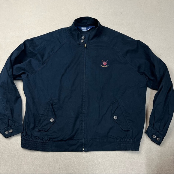 Polo Ralph Lauren Other - Vtg Polo Ralph Lauren Jacket Mens Extra Large Navy Blue Golf Crest Full Zip